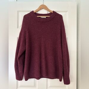 Everlane Alpaca Cocoon Crew Sweater- Burgundy